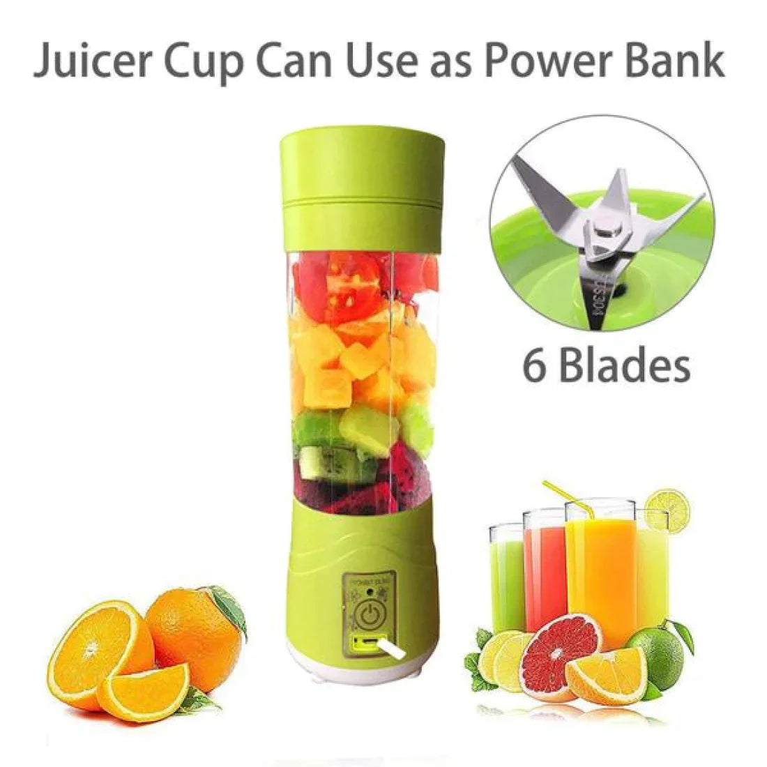 Portable electric juicer blender