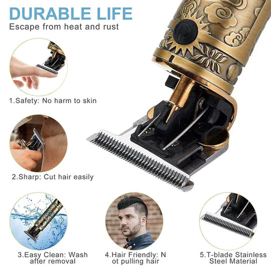 PROFESSIONAL HAIR GOLDEN TRIMMER - WIRELESS