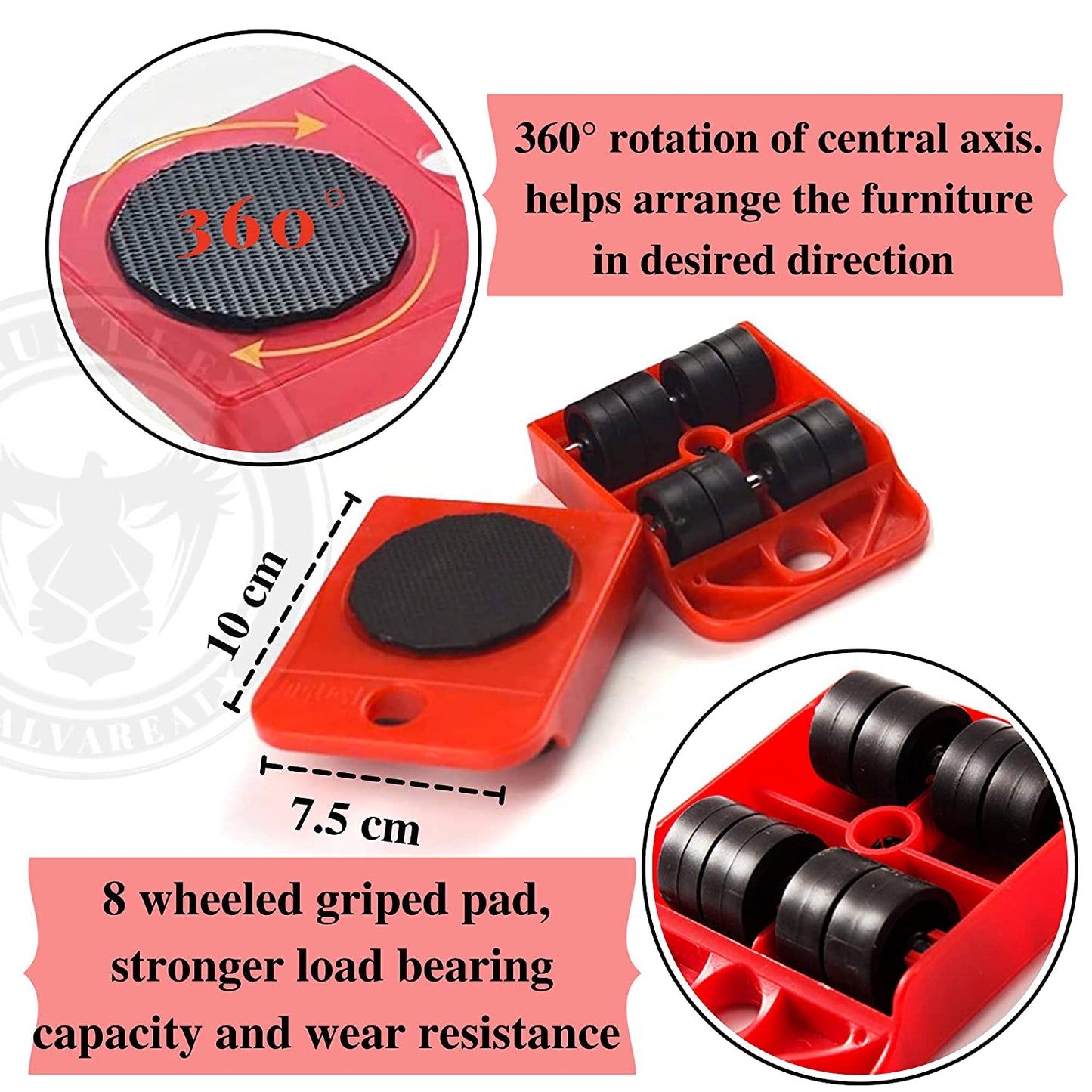 Heavy duty furniture lifting kit
