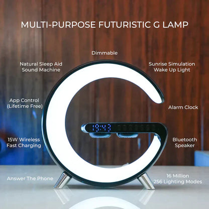 G INTELLIGENT LAMP WITH CLOCK AND CHARGER