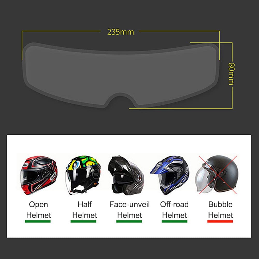 CS Glare Motorcycle Helmet Waterproof Lens Film Rain Protection Film