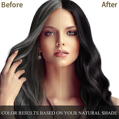 3-In-1 Black Hair Dye Shampoo