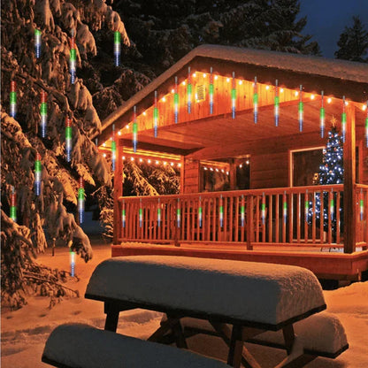 ULTIMATE LED SOLAR POWERED METEOR SHOWER GARDEN LIGHTS