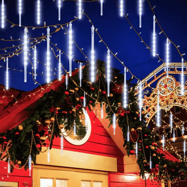 ULTIMATE LED SOLAR POWERED METEOR SHOWER GARDEN LIGHTS