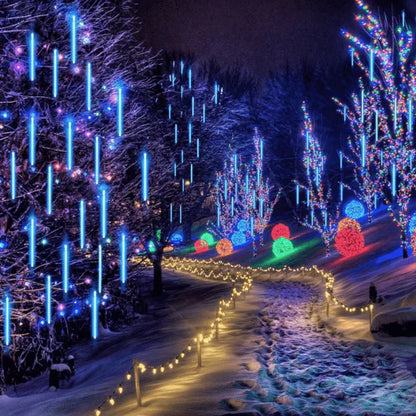 ULTIMATE LED SOLAR POWERED METEOR SHOWER GARDEN LIGHTS