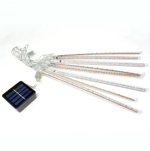 ULTIMATE LED SOLAR POWERED METEOR SHOWER GARDEN LIGHTS