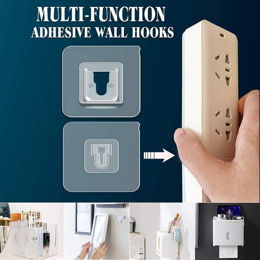 Double-Sided Adhesive Wall Hooks without Punching and Nails (Pack Of 10)