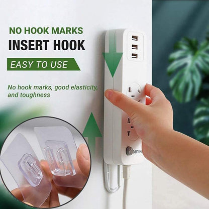 Double-Sided Adhesive Wall Hooks without Punching and Nails (Pack Of 10)