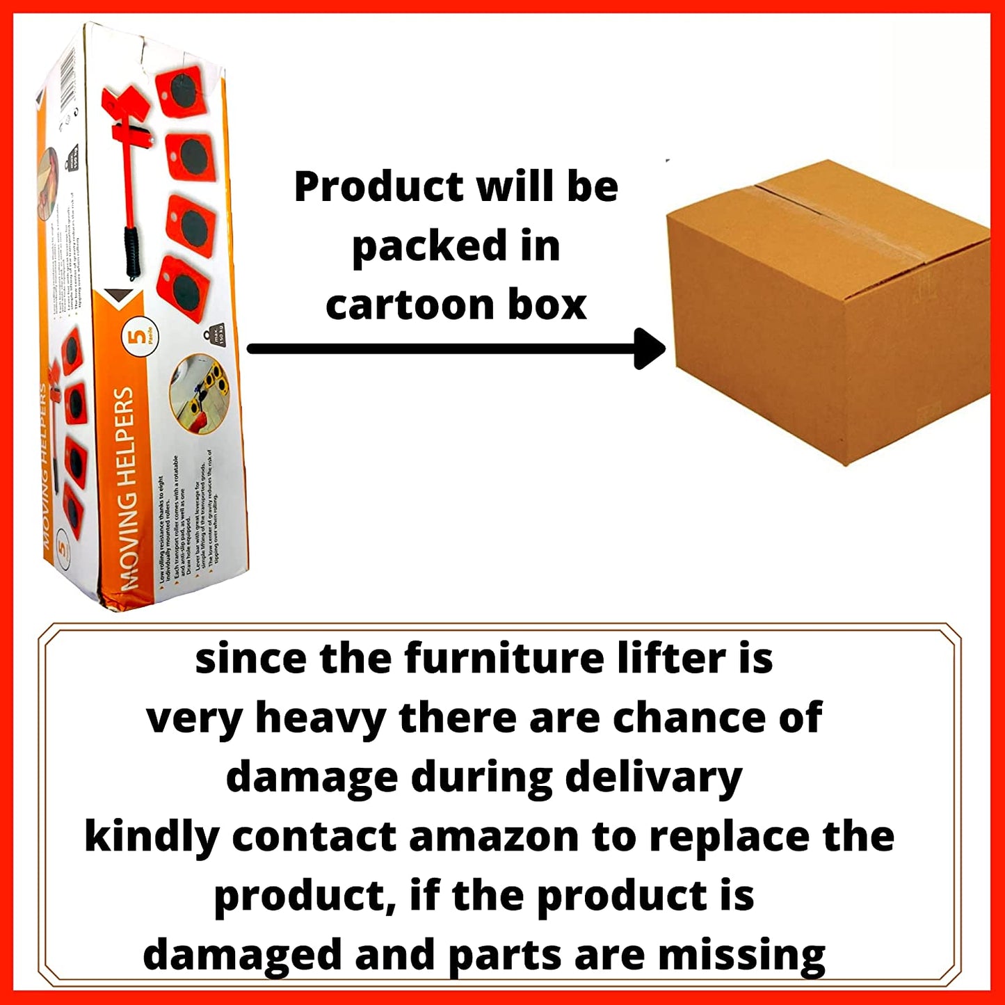 Heavy duty furniture lifting kit